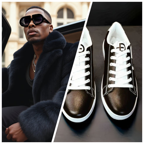 Vibe Nero Eyewear and Men's Black & White Sneaker Bundle