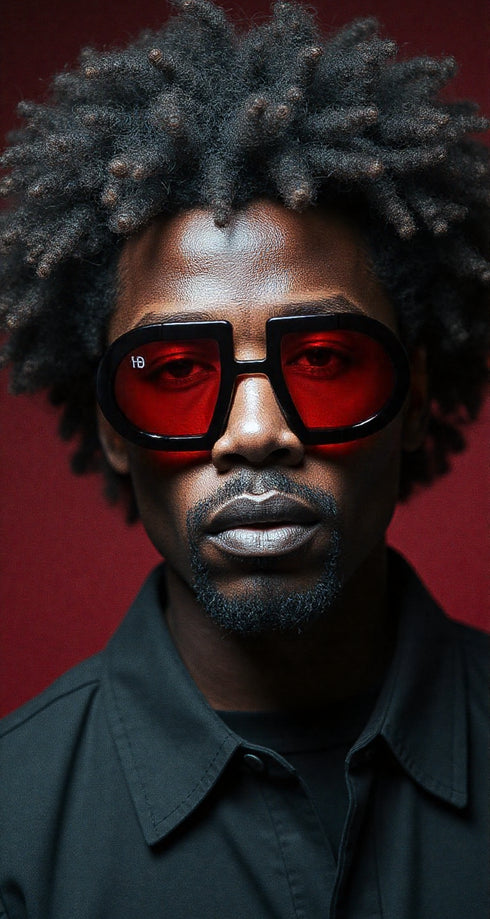 HEED NYC Luxury Black Frame "Rose Tint" Eyewear