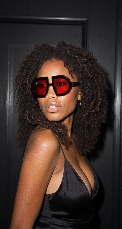 HEED NYC Luxury Black Frame "Rose Tint" Eyewear