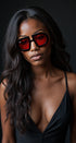 HEED NYC Luxury Black Frame "Rose Tint" Eyewear
