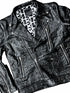 HEED NYC Men's Signature Embossed Leather Moto Jacket