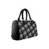 HEED NYC Classic Black & White Monogram Logo Boston Bag