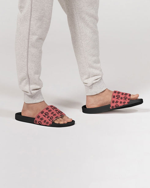 HEED NYC Monogram Coral & Black Men's Slide Sandal