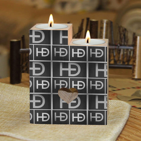 HEED DÉCORE WOODEN CANDLE HOLDER BLACK SIGNATURE