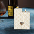 HEED DÉCORE WOODEN CANDLE HOLDER WITH WHITE MONOGRAM PRINT