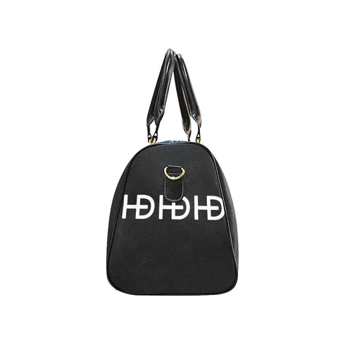 HEED NYC Classic Black & White Mid Multi-Logo Large Duffle Bag