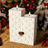 HEED DÉCORE WOODEN CANDLE HOLDER WITH WHITE MONOGRAM PRINT