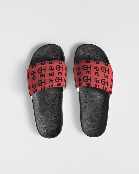 HEED NYC Monogram Coral & Black Women's Slide Sandal