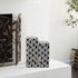 HEED DÉCORE WOODEN CANDLE HOLDER BLACK & WHITE MONOGRAM PRINT