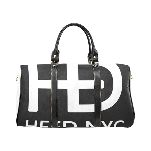 HEED NYC Classic Black & White Large Monogram Logo Large Duffle Bag