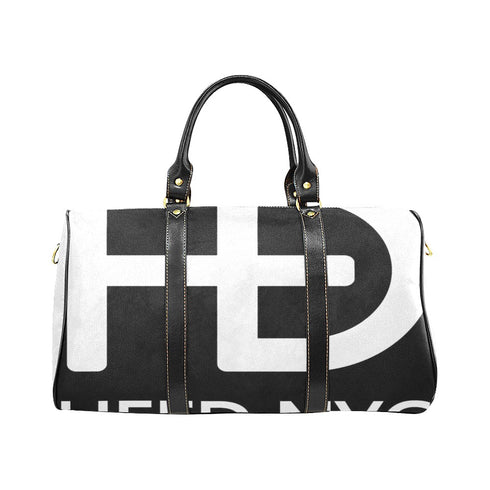 HEED NYC Classic White & Black Large Monogram Mini Duffle Bag
