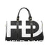 HEED NYC Classic White & Black Large Monogram Mini Duffle Bag