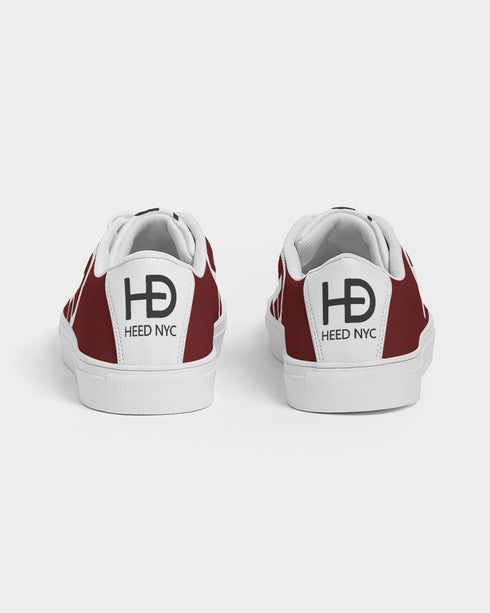 HEED NYC Women's Classic Red Wine Vegan Leather Sneaker