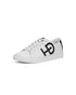 HEED NYC Men's Classic White with Black Heel Vegan Leather Sneaker