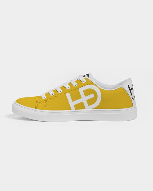 HEED NYC Women's Cab Yellow Vegan Leather Sneaker