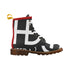 HEED NYC Red, White and Black High Grade Vegan Leather Martin Boot