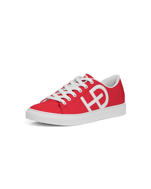 HEED NYC Women's Classic Cherry Red & White Vegan Leather Sneaker