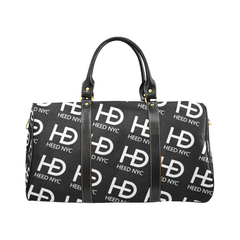 HEED NYC Classic Black & White Monogram Mini Duffle Bag
