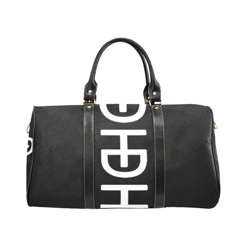 HEED NYC Classic Black & White Mid Multi-Logo Large Duffle Bag