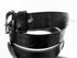HEED NYC Classic Black Genuine Leather "HD" Embossed Belt