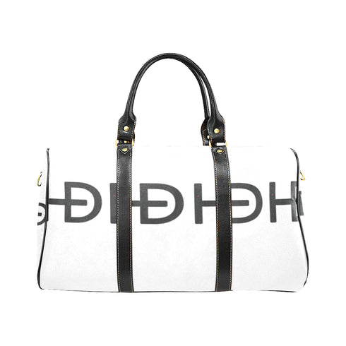HEED NYC Classic White & Black Multi Logo Large Duffle Bag