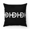 HEED Dècore Classic Black & White Horizontal Logo Throw Pillow