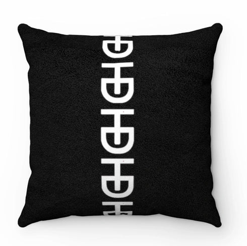 HEED Dècore Classic Black & White Vertical Logo Throw Pillow