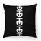 HEED Dècore Classic Black & White Vertical Logo Throw Pillow