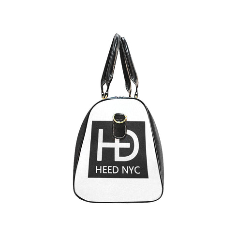 HEED NYC Classic Black & White Large Monogram Logo Large Duffle Bag