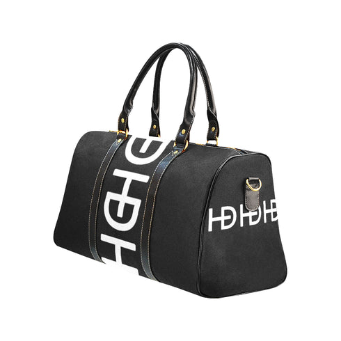 HEED NYC Classic Black & White Mid Multi-Logo Large Duffle Bag