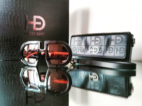 HEED NYC Luxury Black Frame "Rose Tint" Eyewear