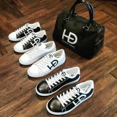 HEED NYC Classic Black & White Boston Bag