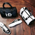 HEED NYC Classic White & Black Boston Bag