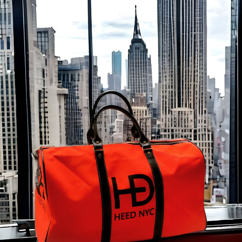 HEED NYC Classic Red & Black Large Duffle Bag