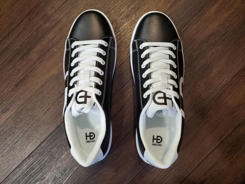 HEED NYC Men's Classic Black & White Vegan Leather Sneaker