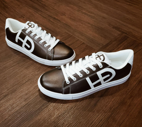 HEED NYC Men's Classic Black & White Vegan Leather Sneaker