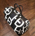 HEED NYC YAYA Black & White Large Logo Mini Duffle Bag