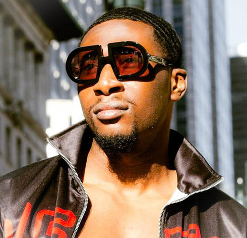 HEED NYC Luxury Black Frame "Rose Tint" Eyewear