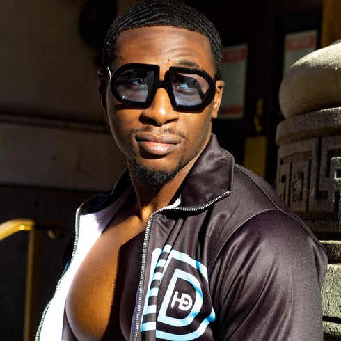 HEED NYC Luxury Black Frame "Blue Tint" Eyewear