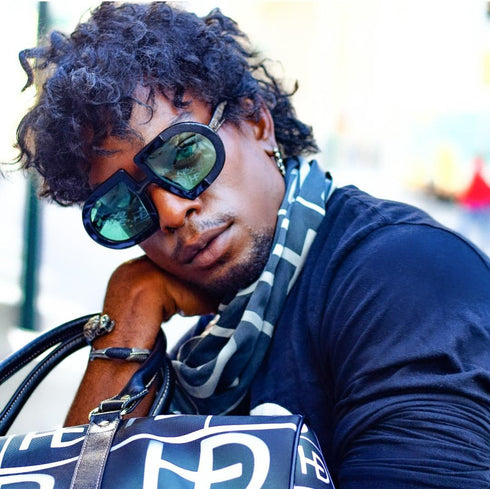 HEED NYC Luxury Black Frame "Green Tint" Eyewear