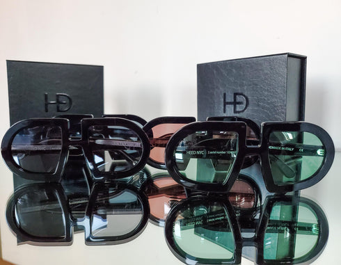 HEED NYC Luxury Black Frame "Rose Tint" Eyewear
