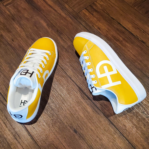 HEED NYC Women's Cab Yellow Vegan Leather Sneaker