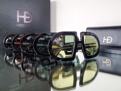 HEED NYC Luxury Black Frame "Yellow Tint" Eyewear