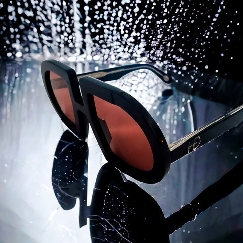 HEED NYC Luxury Black Frame "Rose Tint" Eyewear