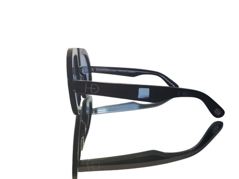 HEED NYC Luxury Black Frame "Blue Tint" Eyewear