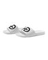HEED NYC Men's Faux Leather White Slide Sandals