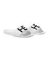 HEED NYC Men's Faux Leather White Slide Sandals