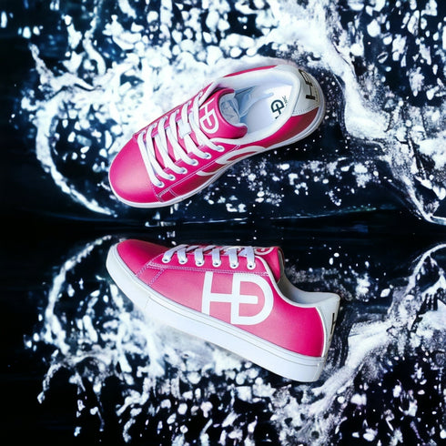 HEED NYC Women's Classic Hot Pink Vegan Leather Sneaker