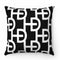 HEED Dècore YAYA Black & White Faux Suede Square Pillow