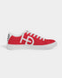 HEED NYC Men's Classic Cherry Red & White Vegan Leather Sneakers